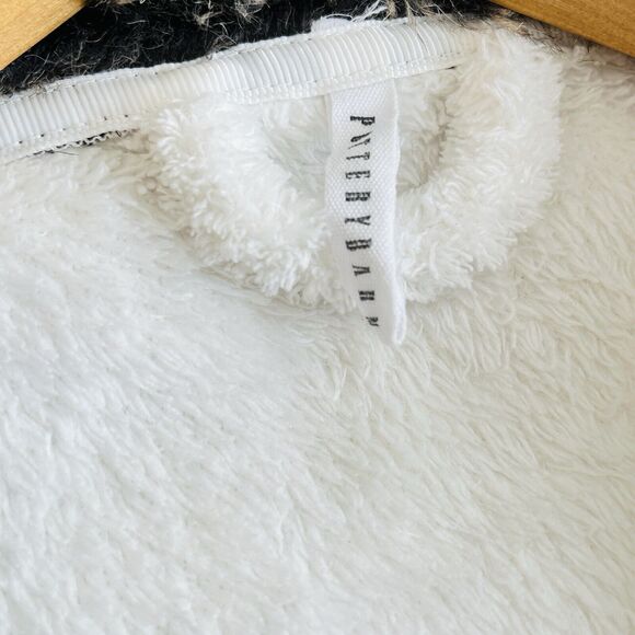 Pottery Barn Faux Fur Ombre Robe Soft Plush Hooded - Picture 3 of 10